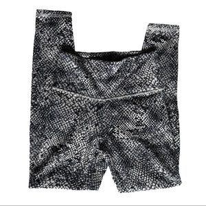 Balance Collection full length high waist black white snakeskin leggings size S